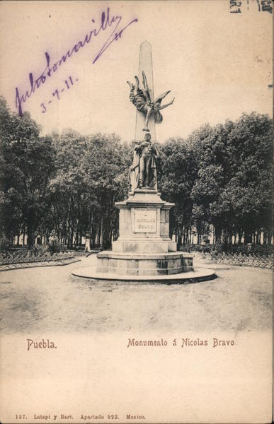 Monumento a Nicolás Bravo Puebla Mexico