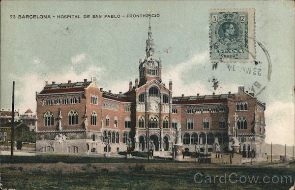 Barcelona - Hospital de San Pablo - Frontispicio Spain