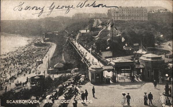 Spa Bridge & Sands Scarborough England Yorkshire