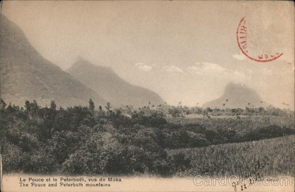 The Pouce and Peterboth mountains Port Louis Mauritius