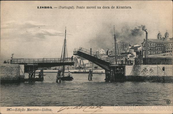 Ponte Movel Na Doca de Alcantara Lisbon Portugal