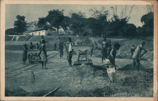 Road Development Works on the Edge of the Congo Africa