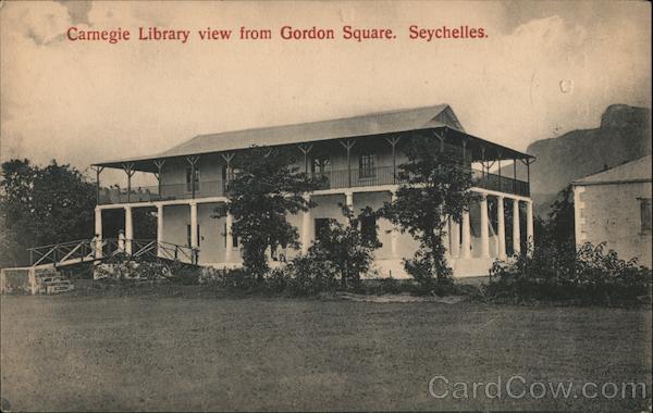 Carnegie Library view from Gordon Square Victoria Seychelles