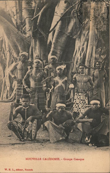 Group of Canaque Men Nouméa New Caledonia South Pacific
