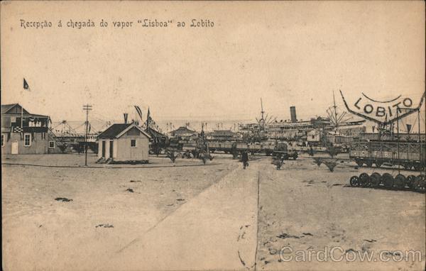 A steam ship harbored in Lobito, Angola Africa