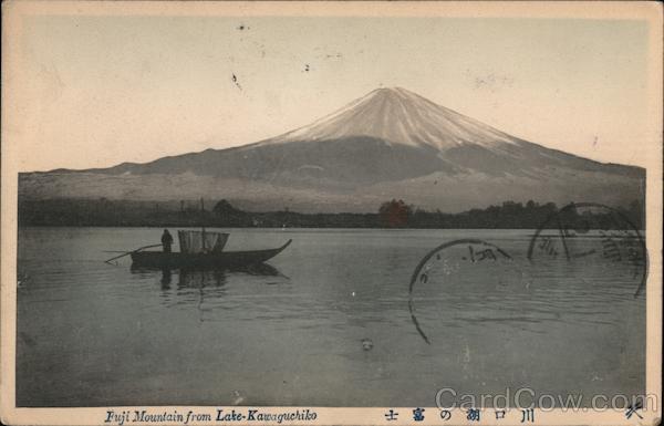 Fuji Mountain from Lake Kawaguchiko Japan