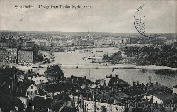 Stockholm. Utsigt fran Tyska kyrktornet Sweden