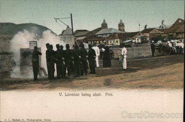 V. LORENZO BEING SHOT. FIRE. PANAMA CITY