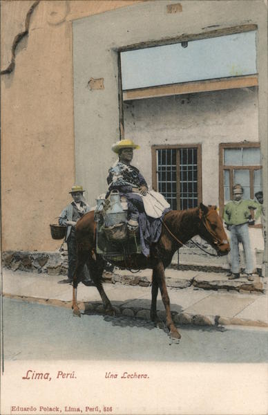 Lima Peru, Una Lechera E. Courret & Cie