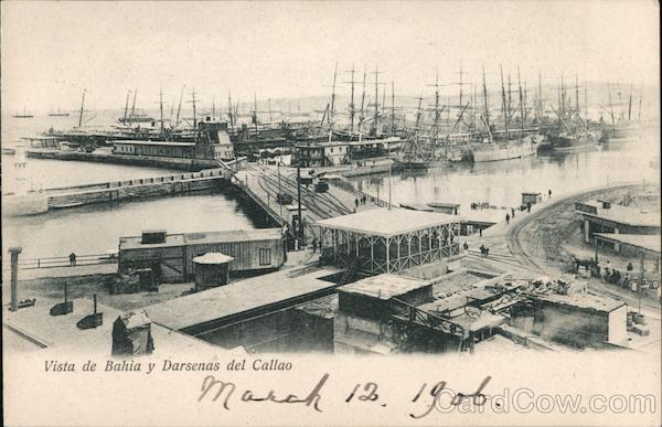Vista de Bahia y Darsenas Callao Peru