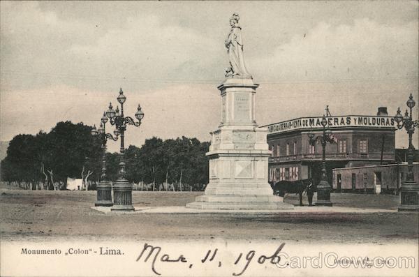 Monumento Colon Lima Peru