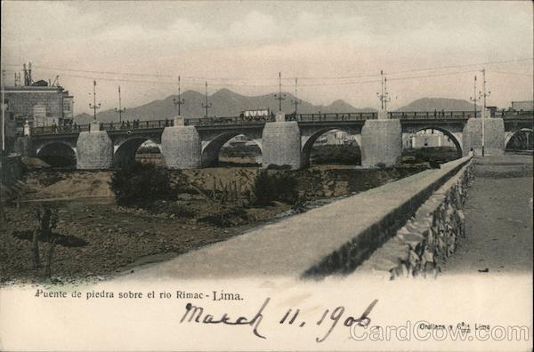 Trujillo Bridge Over the Rimac River Lima Peru