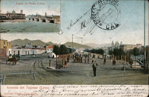 Avenida del Tajamar and the Stone Bridge Lima Peru