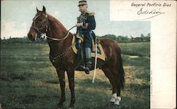 Portrait of General Porfirio Diaz on horseback Postcard