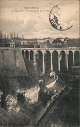 La Passerelle et le Boulevard de la Petrusse Postcard