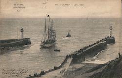 Le Littoral, Fecamp - Les Jetees Postcard
