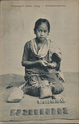 Javanese Money Changer Girl Postcard