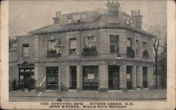 The spotted cow. Hither Green S E, John Walker, wine & Spirit Merchant Postcard