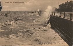 A Rough Sea Westcliff-on-Sea, England Postcard Postcard Postcard