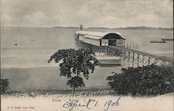 View of beach and Pier Punta Arenas, Costa Rica Central America Postcard Postcard Postcard