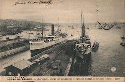 Docas de Reparacao e Caes de Santos e do Ante-porto Lisbon, Portugal Postcard Postcard Postcard