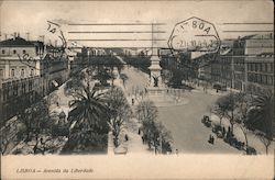 Lisboa - Avenida da Liberdade Lisbon, Portugal Postcard Postcard Postcard