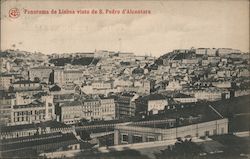 Panoramic photograph of Lisbon taken from a church Postcard