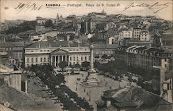 Column of Pedro IV, Rossio Square Postcard