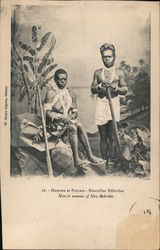 Homme et Femme - Nouvelles Hebrides Man et Woman of New Hebrides Postcard