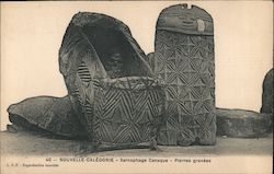 40 - Nouvelle-Caledonia - Sarcophage Canaque - Pierre gravees Postcard