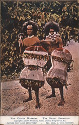New Guinea Warriors. The Orient Exhibition Postcard