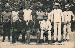 Nouvelle-Caledonie - Groupe de Chefs, Canaques, Amane, Bouillaut, Catereine, etc. Postcard