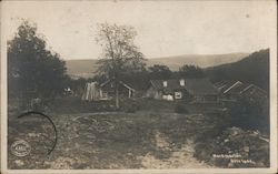A homestead with several buildings on a plot of land overlooking a mountain Lyse, Norway Postcard Postcard Postcard