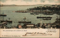Vue Panoramique de la Pointe Du Sérail Constaninople, Turkey Greece, Turkey, Balkan States Postcard Postcard Postcard