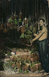 Chinese fruit seller Postcard