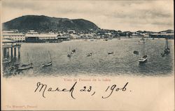 View of Panama city's bay Postcard