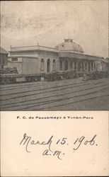Pacasmayo Railway Station Yonán, Peru Postcard Postcard Postcard