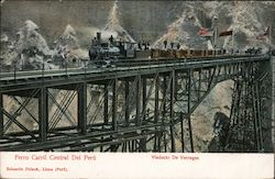Ferro Carril Central Del Peru, Viaducto de Verrugas Postcard