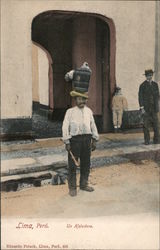 The Ice Cream Man Lima, Peru E. Courret & Cie Postcard Postcard Postcard
