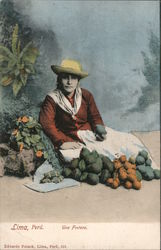 Lima Peru, Una Frutera Postcard