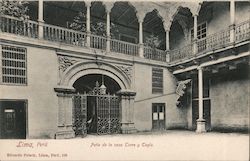 Patio de la Casa Torre y Tagle Postcard