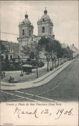 Templo y Plaza de San Francisco Lima Peru Postcard