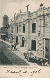 Post and Telegraph House Lima, Peru Postcard Postcard Postcard