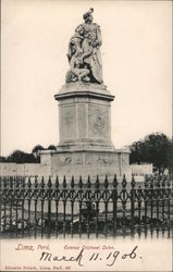 Estatua Cristoval Colon Postcard