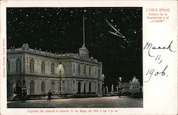 Palacio de la Exposicion y el "Cometa" Lima, Peru Postcard Postcard Postcard