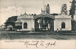 Electric Rail Road Station - Lima - Chorrillos - Lima Postcard