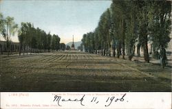 Alameda Circunvalación, View to the Monumento dos de Mayo Postcard