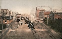 Rotorua Express Train Leaving Station Postcard