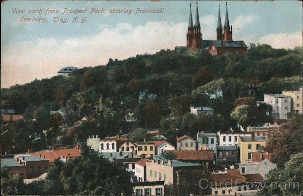 View North from Prospect Park, Showing Provincial Seminary Troy New York