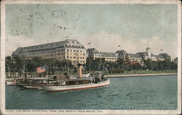 The Royal Poinciana, from Lake Worth Palm Beach Florida